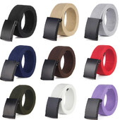 18 krāsu 110 CM audekla jostas vīriešiem āra medību džinsi Dizainera regulējama militāra automātiska sprādze, cieta modes jostasvieta