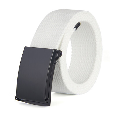 18 krāsu 110 CM audekla jostas vīriešiem āra medību džinsi Dizainera regulējama militāra automātiska sprādze, cieta modes jostasvieta