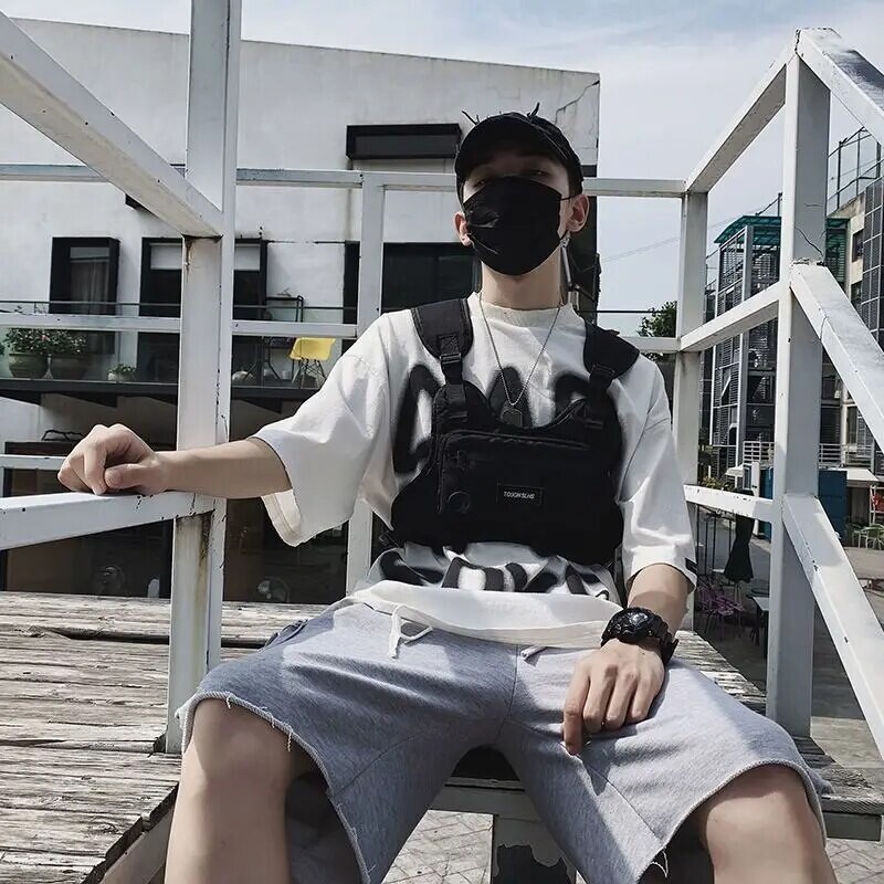 Krūšu soma Street Fashion Tactical Package Daudzfunkcionāla izskatīga modes veste mīļotāju soma sporta soma