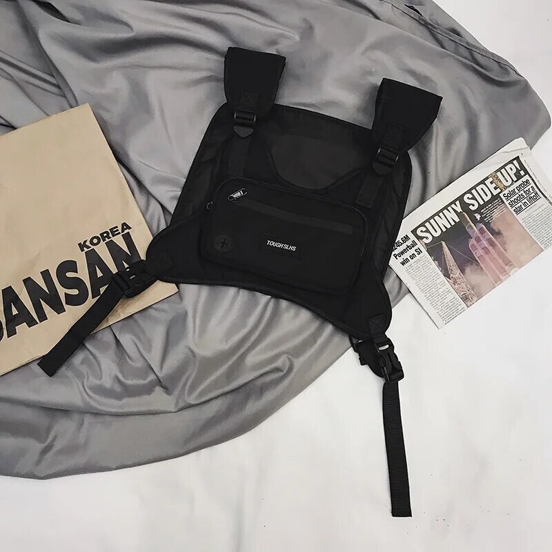 Krūšu soma Street Fashion Tactical Package Daudzfunkcionāla izskatīga modes veste mīļotāju soma sporta soma