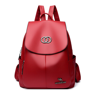 Rucsac de femei de marcă de lux 2024, din piele de înaltă calitate, geantă de umăr de mare capacitate, rucsac de călătorie pentru moda simplitate fete