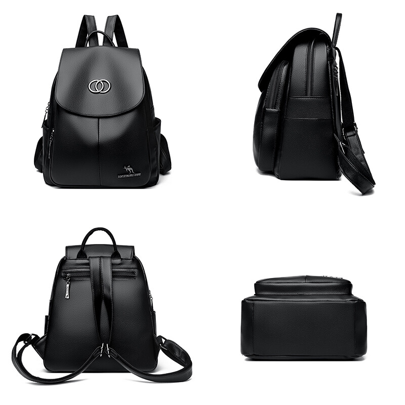 Rucsac de femei de marcă de lux 2024, din piele de înaltă calitate, geantă de umăr de mare capacitate, rucsac de călătorie pentru moda simplitate fete