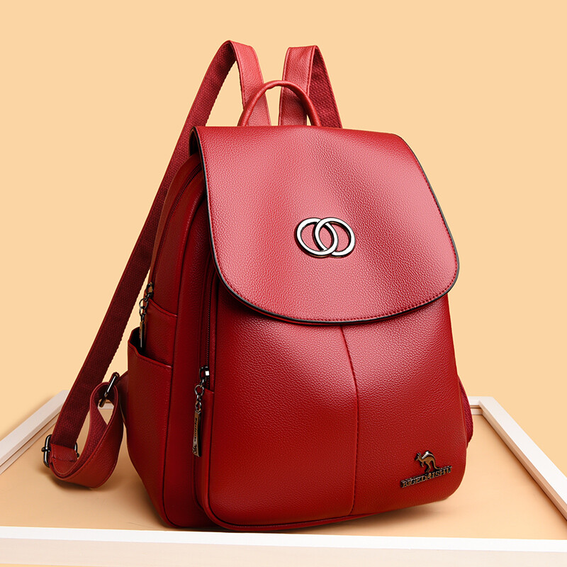 Rucsac de femei de marcă de lux 2024, din piele de înaltă calitate, geantă de umăr de mare capacitate, rucsac de călătorie pentru moda simplitate fete