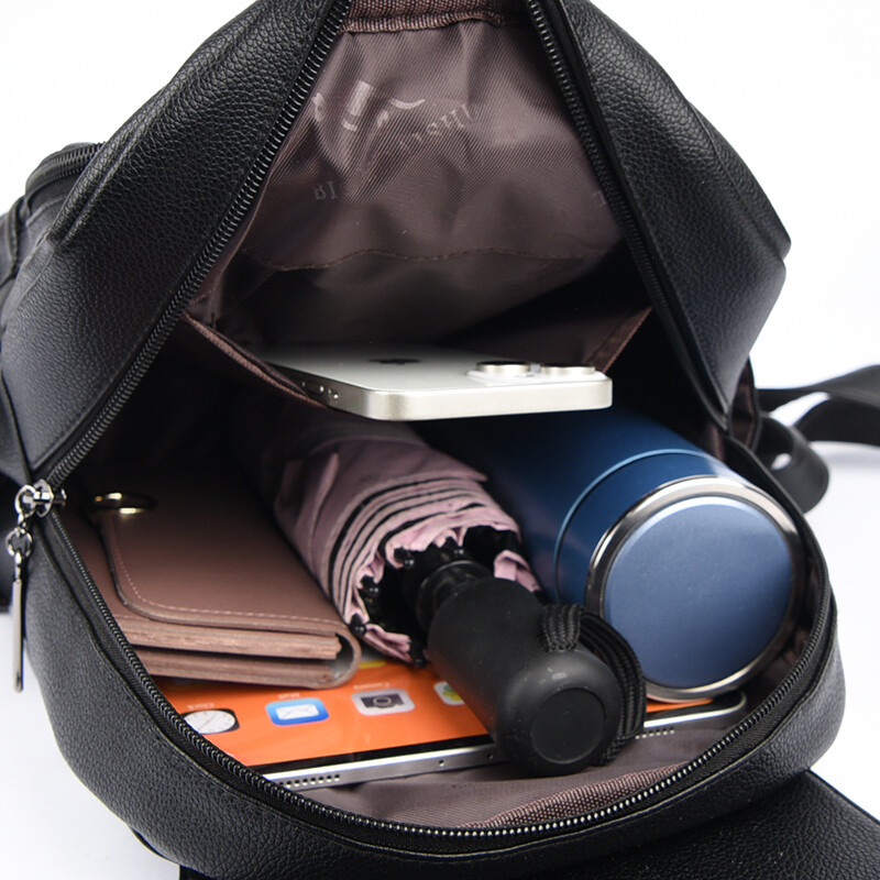 Rucsac de femei de marcă de lux 2024, din piele de înaltă calitate, geantă de umăr de mare capacitate, rucsac de călătorie pentru moda simplitate fete