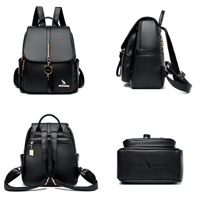 Rucsac pentru femei, rucsac de designer din piele moale, vintage, rucsac de călătorie pentru femei, genți de școală pentru adolescente, geantă de umăr