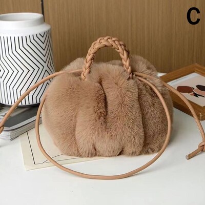 Geantă drăguță cu dovleac 2025, toamnă și iarnă, noua modă, geantă tip nor, geantă de mână cu design de nișă pentru fetiță dulce