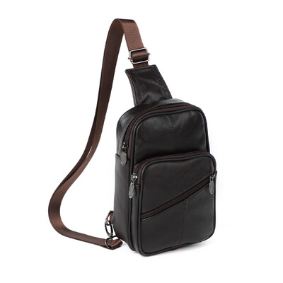 Īstas ādas Crossbody Sling soma vīriešiem un sievietēm Small Fanny Pack somiņas krūšu soma Ceļojumu mugursoma dienassoma