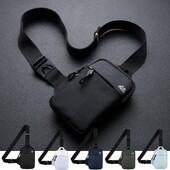 Geantă de umăr pentru piept casual pentru bărbați, nailon, impermeabilă, pentru sport în aer liber, alergare, pentru ciclism, geantă cu centură de capacitate mare, husă pentru telefon pentru călătorie