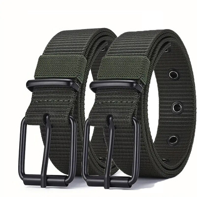 Muški remen Porozni platneni kožni remen s kopčom i kopčom Remen za sportove na otvorenom Ženski trendi remen s ušicama s remenom za traperice za muškarce Žene