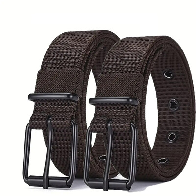 Muški remen Porozni platneni kožni remen s kopčom i kopčom Remen za sportove na otvorenom Ženski trendi remen s ušicama s remenom za traperice za muškarce Žene