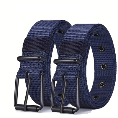 Muški remen Porozni platneni kožni remen s kopčom i kopčom Remen za sportove na otvorenom Ženski trendi remen s ušicama s remenom za traperice za muškarce Žene