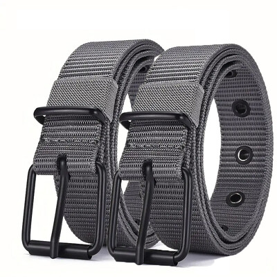 Muški remen Porozni platneni kožni remen s kopčom i kopčom Remen za sportove na otvorenom Ženski trendi remen s ušicama s remenom za traperice za muškarce Žene