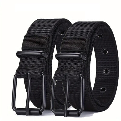 Muški remen Porozni platneni kožni remen s kopčom i kopčom Remen za sportove na otvorenom Ženski trendi remen s ušicama s remenom za traperice za muškarce Žene