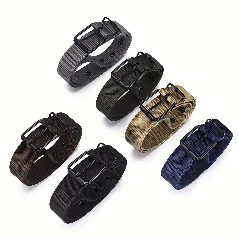 Muški remen Porozni platneni kožni remen s kopčom i kopčom Remen za sportove na otvorenom Ženski trendi remen s ušicama s remenom za traperice za muškarce Žene
