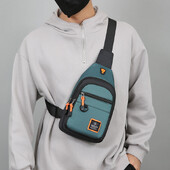 Geantă ocazională pentru piept pentru bărbați, geantă mică de umăr din nailon, pentru alergare, curea pentru ciclism, geantă pentru sport în aer liber, geantă de călătorie pentru telefon.