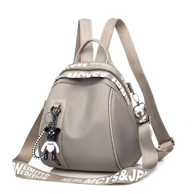 Ženska višenamjenska vodootporna najlonska mladenačka ležerna modna ruksaka s patentnim zatvaračem