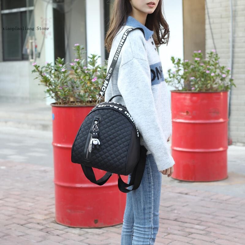 Ženska višenamjenska vodootporna najlonska mladenačka ležerna modna ruksaka s patentnim zatvaračem