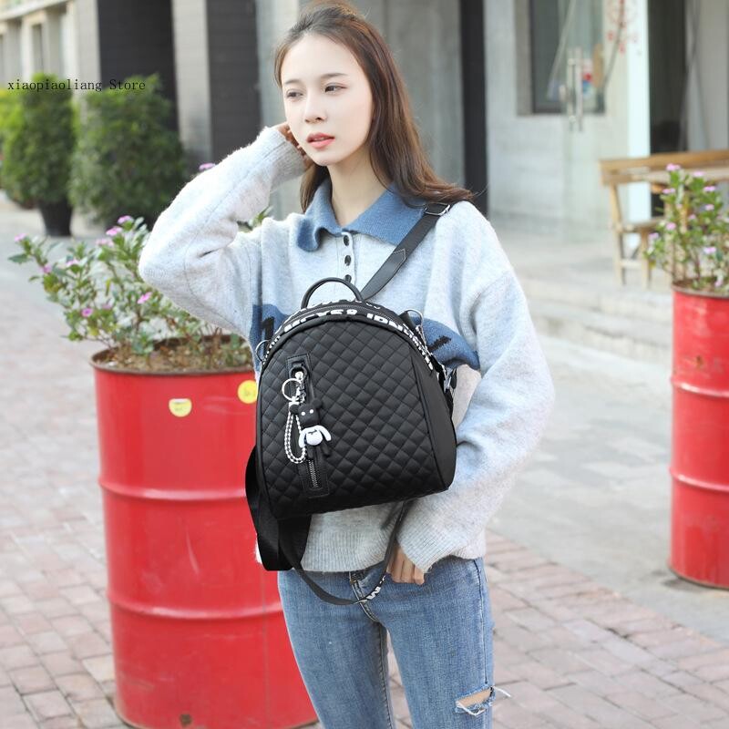 Ženska višenamjenska vodootporna najlonska mladenačka ležerna modna ruksaka s patentnim zatvaračem