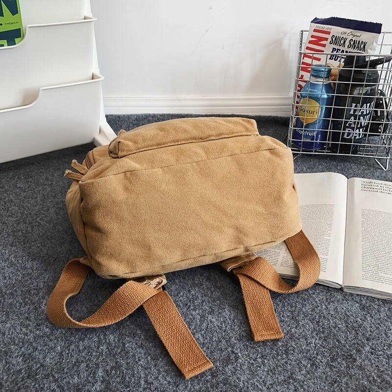 Rucsac vintage bărbați femei rucsac bumbac pânză ocazional studenți rucsac de mare capacitate, de culoare solidă, pentru agrement