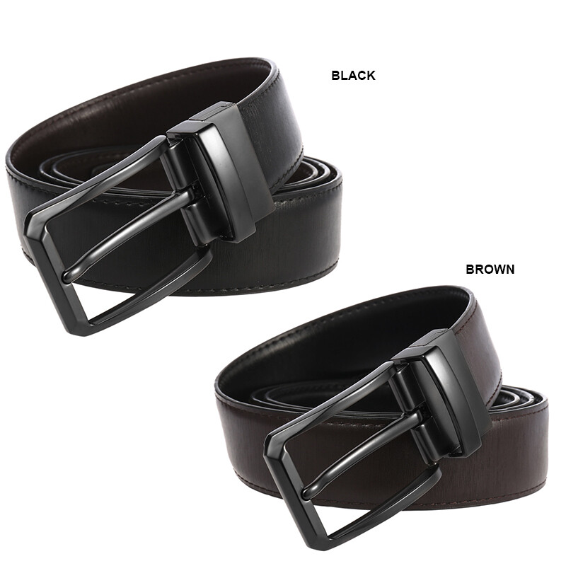 MEDYLA vīriešu dabiskās govs ādas josta ikdienišķa biznesa stila abpusēja josta vīriešu senioriem, melna rotējoša sprādzes uzvalka josta Dropshipping