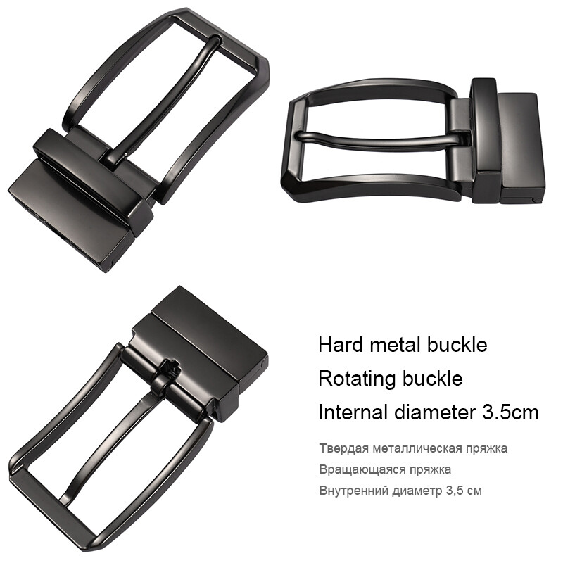 MEDYLA vīriešu dabiskās govs ādas josta ikdienišķa biznesa stila abpusēja josta vīriešu senioriem, melna rotējoša sprādzes uzvalka josta Dropshipping