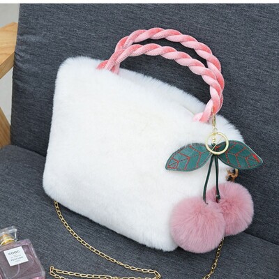 Geantă de pluș de capacitate mare Geantă moale de pluș de înaltă calitate, geantă de călătorie nouă, de lux, geantă de umăr, geantă de umăr.