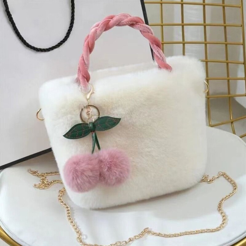 Geantă de pluș de capacitate mare Geantă moale de pluș de înaltă calitate, geantă de călătorie nouă, de lux, geantă de umăr, geantă de umăr.