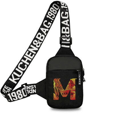 Geantă sport pentru piept bărbați Genți de mesaje pentru telefon mobil mic Genți de talie Geantă de mână multifuncțională Gravează imaginea Nume inițială