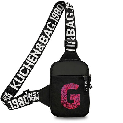 Geantă sport pentru piept bărbați Genți de mesaje pentru telefon mobil mic Genți de talie Geantă de mână multifuncțională Gravează imaginea Nume inițială