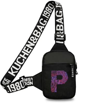 Geantă sport pentru piept bărbați Genți de mesaje pentru telefon mobil mic Genți de talie Geantă de mână multifuncțională Gravează imaginea Nume inițială