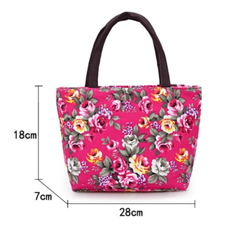 Geantă de cumpărături cu flori durabilă, drăguță, geantă de mână pentru femei, geantă de mână pentru femei, geantă de umăr cu imprimeu floral, genți de mână ocazionale