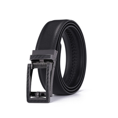 Vīriešu govs ādas viltus sprādzes josta Automātiska ādas jostas josta Modes aksesuāri Sudraba zelts