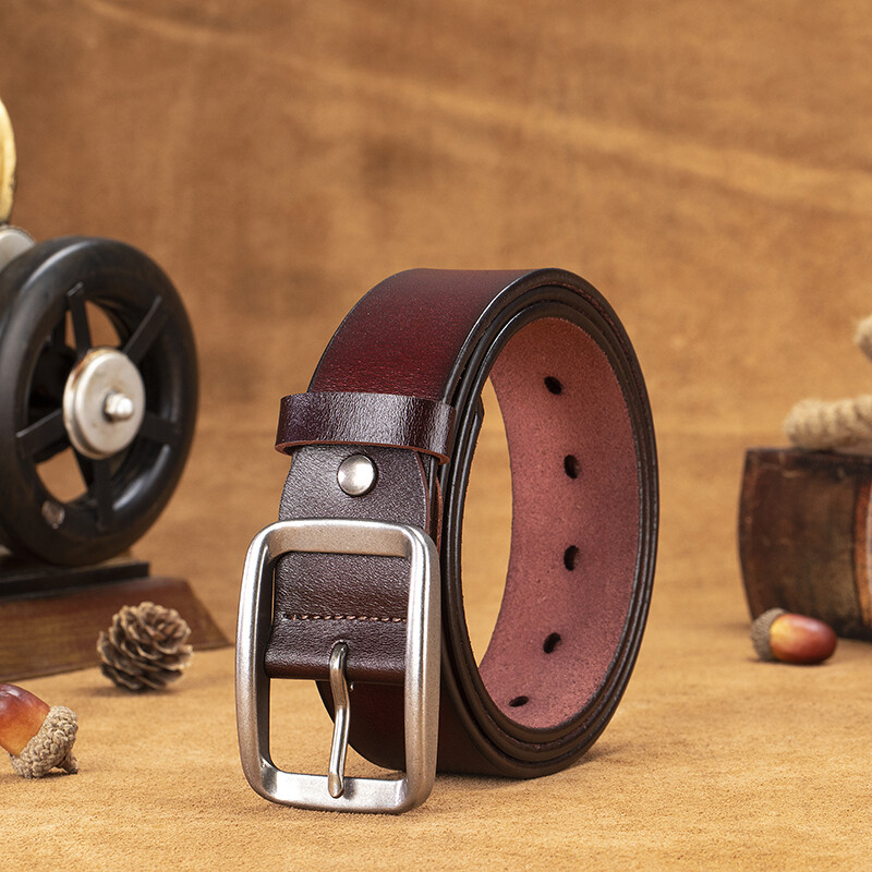 Moderan retro muški remen od prave kože, prekogranični izbor prave goveđe kože, gornji sloj uvezen iz Italije