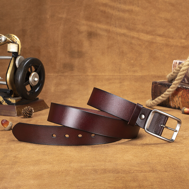 Moderan retro muški remen od prave kože, prekogranični izbor prave goveđe kože, gornji sloj uvezen iz Italije