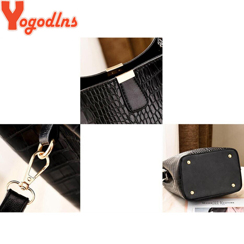 Yogodlns Retro aligators kausa somas Sieviešu krokodilu rokassomiņa Lielas ietilpības Crossbody soma Jauna plecu soma telefona soma