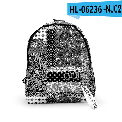 Rucsacuri cu model Paisley Harajuku, pentru băieți/fete, genți de școală, cu imprimare 3D, brelocuri Oxford impermeabile, drăguțe, rucsacuri mici