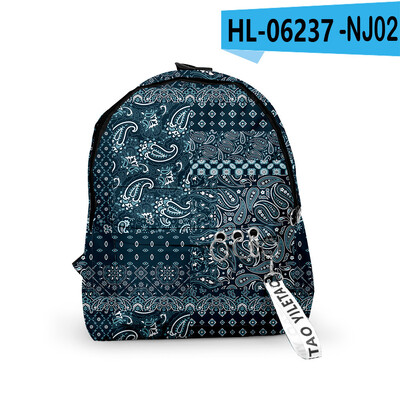 Rucsacuri cu model Paisley Harajuku, pentru băieți/fete, genți de școală, cu imprimare 3D, brelocuri Oxford impermeabile, drăguțe, rucsacuri mici