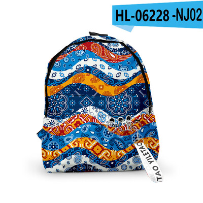 Rucsacuri cu model Paisley Harajuku, pentru băieți/fete, genți de școală, cu imprimare 3D, brelocuri Oxford impermeabile, drăguțe, rucsacuri mici