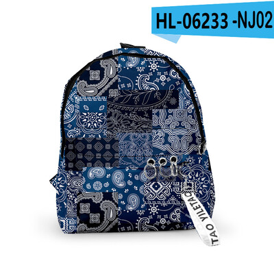 Rucsacuri cu model Paisley Harajuku, pentru băieți/fete, genți de școală, cu imprimare 3D, brelocuri Oxford impermeabile, drăguțe, rucsacuri mici