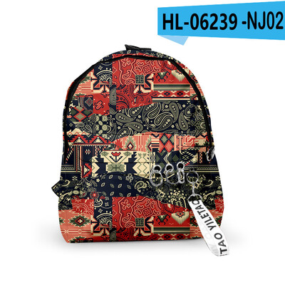 Rucsacuri cu model Paisley Harajuku, pentru băieți/fete, genți de școală, cu imprimare 3D, brelocuri Oxford impermeabile, drăguțe, rucsacuri mici