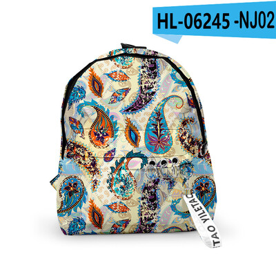 Rucsacuri cu model Paisley Harajuku, pentru băieți/fete, genți de școală, cu imprimare 3D, brelocuri Oxford impermeabile, drăguțe, rucsacuri mici