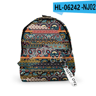 Rucsacuri cu model Paisley Harajuku, pentru băieți/fete, genți de școală, cu imprimare 3D, brelocuri Oxford impermeabile, drăguțe, rucsacuri mici