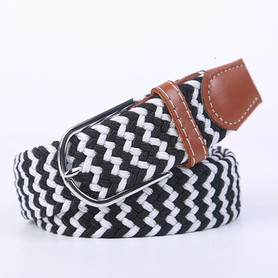 107cm 120cm 130cm Cureaua cu cataramă tricotată casual extinsă Blugi Pânză tricotată Cureaua elastică extensibilă pentru bărbați și femei