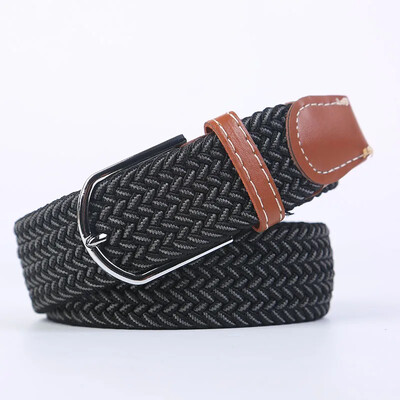 107cm 120cm 130cm Cureaua cu cataramă tricotată casual extinsă Blugi Pânză tricotată Cureaua elastică extensibilă pentru bărbați și femei