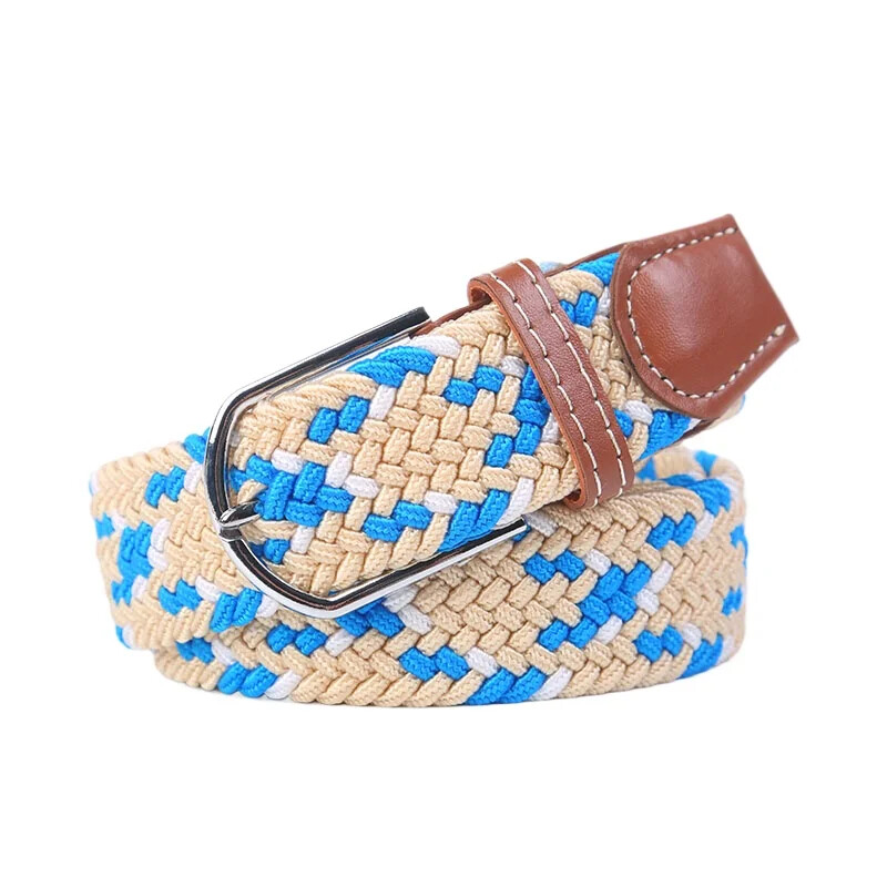 107cm 120cm 130cm Cureaua cu cataramă tricotată casual extinsă Blugi Pânză tricotată Cureaua elastică extensibilă pentru bărbați și femei