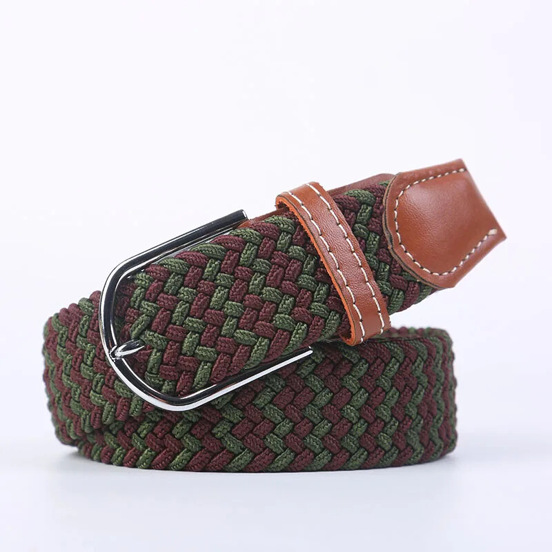 107cm 120cm 130cm Cureaua cu cataramă tricotată casual extinsă Blugi Pânză tricotată Cureaua elastică extensibilă pentru bărbați și femei