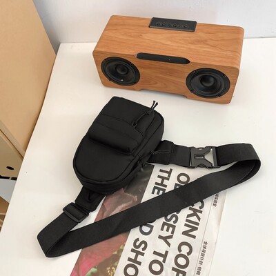 VC, la modă, contrastantă, mini geantă de piept pentru bărbați, la modă, din nailon, geantă ușoară pentru bărbați, unisex, ocazională, pentru telefonul stradal.