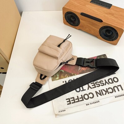 VC, la modă, contrastantă, mini geantă de piept pentru bărbați, la modă, din nailon, geantă ușoară pentru bărbați, unisex, ocazională, pentru telefonul stradal.