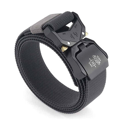 KOLBER 110 cm/125 cm/140 cm elastīga vīriešu josta ar alumīnija sprādzi, ātri noņemama āra ikdienas josta, militārā taktiskā josta vīriešiem