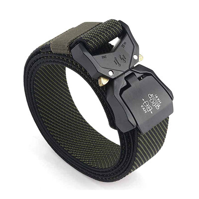 KOLBER 110 cm/125 cm/140 cm elastīga vīriešu josta ar alumīnija sprādzi, ātri noņemama āra ikdienas josta, militārā taktiskā josta vīriešiem